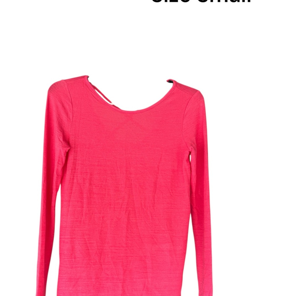 GAP Pink Fitted Long Sleeve Blouse